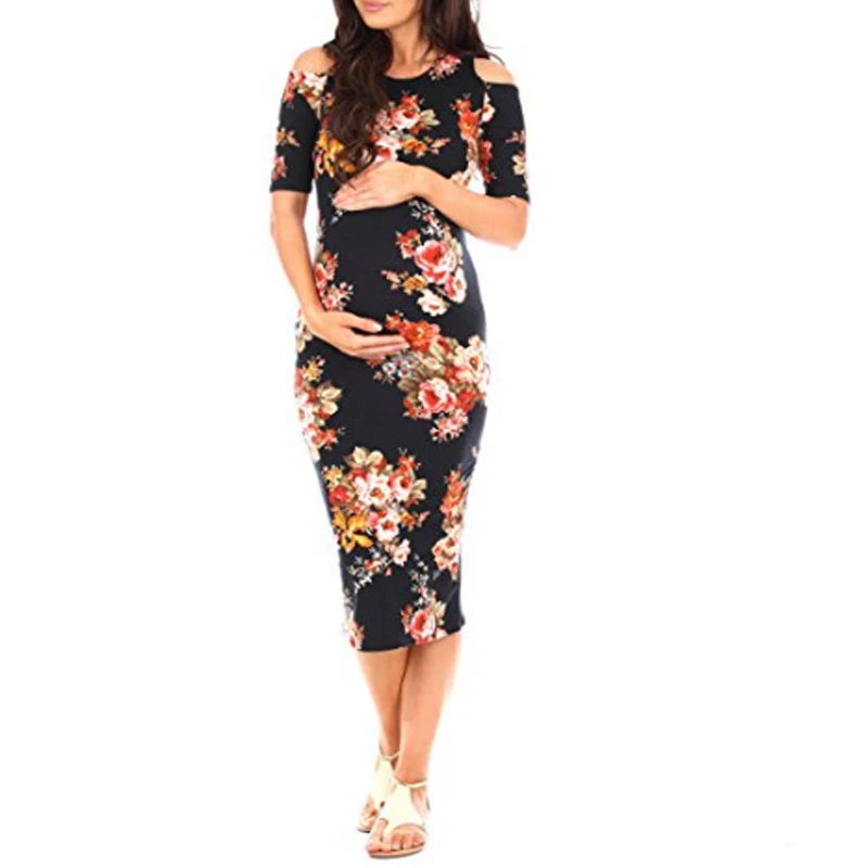 2018 летние цветочные платья для беременных с коротким рукавом платье женщин