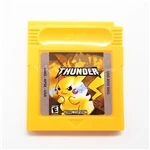 Thunder Yellow Poke серия Золото Зеленый Серебряный Синий Красный 16 бит видео игровая карта-картридж версия на английском языке - Цвет: Thunder Yellow