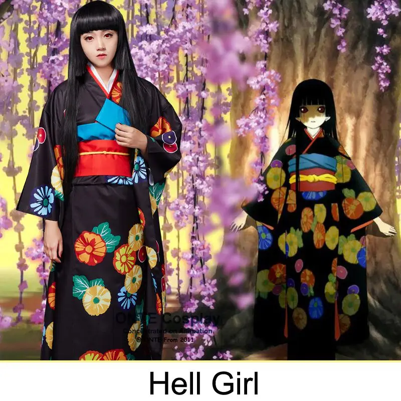 Женский костюм для косплея Эма кимоно с искусственным ии Цветочные