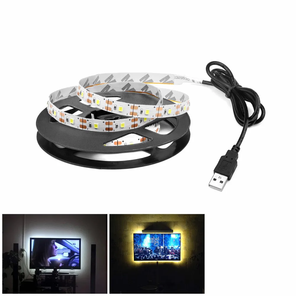 Светильник со светодиодной лентой не водонепроницаемый 5 В USB питание RGB 2835 3528 SMD HD