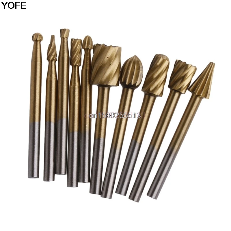

10Pcs Engraving Cutter Woodworking Tools Grinding Electric Rotary File Head