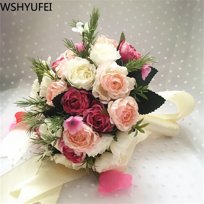 2019 Новый имитирующий корейский Свадебный букет ручной работы пион студия