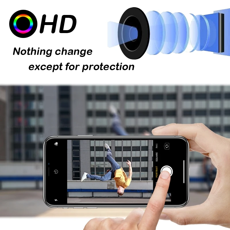 Фото 9H Len Film Tempered Glass For iPhone 6 6s 7 8 X Xs Max Xr Camera Cover Back Lens Screen Protector For iPhone 6 7 8 Plus glass №4
