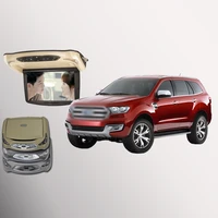 bigbigroad for ford everest car roof mounted in car led digital screen support hdmi usb fm tv game ir remote flip down dvd