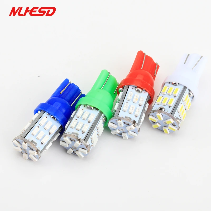 100 шт. T10 светодиодный 30smd 3014 SMD автомобиля автомобильная лампа авто 30 194 W5W Клин