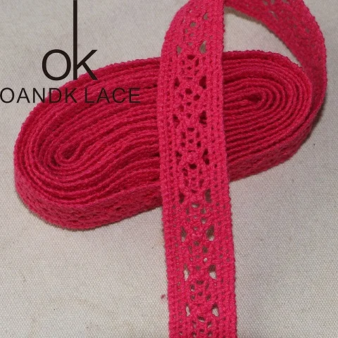 2CM 5 yard 5 Ярд трикотажное украшение из чистого хлопка красного, синего и фиолетового цветов для шитья штор для рукоделия 20-40 мм кружевная лента - Цвет: 2CM 5 yard