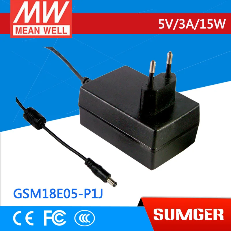 [BB] означает хорошо оригинальный gsm18e05-p1j 10 шт. 5 В 3A Meanwell gsm18e 15 Вт AC- dc Высокая