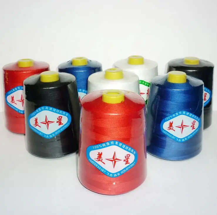 Высококачественная 2000 Полиэстеровая джинсовая/швейная нить/Нитки для багажа 100%