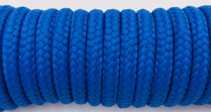 Navy blue Cuerda 6 мм цветная плетеная полиэфирная веревка, высокопрочный полиэфирный шнур и нейлоновая веревка, ручная работа, многоцветная декоративная линия - Цвет: Navy blue