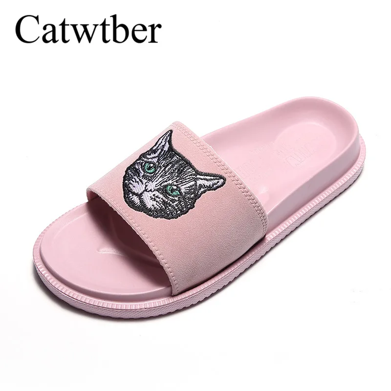 Catwtber Новый 2018 Летняя стильная обувь женщина кошка сандалии хорошее качество zapatos