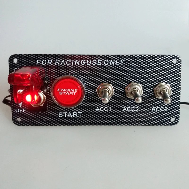 12В гоночный автомобиль светодиодный переключатель зажигания Панель запуска
