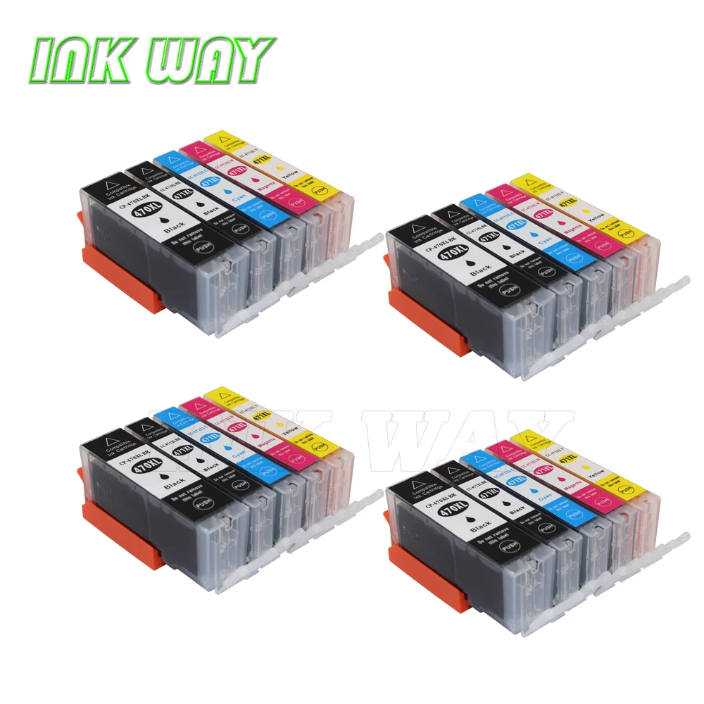 

INK WAY 20pcs 470 471 PGI-470 CLI-471 compatible ink cartridge For canon PIXMA MG6840 MG5740 MG 6840 MG 5740 TS5040 TS6040