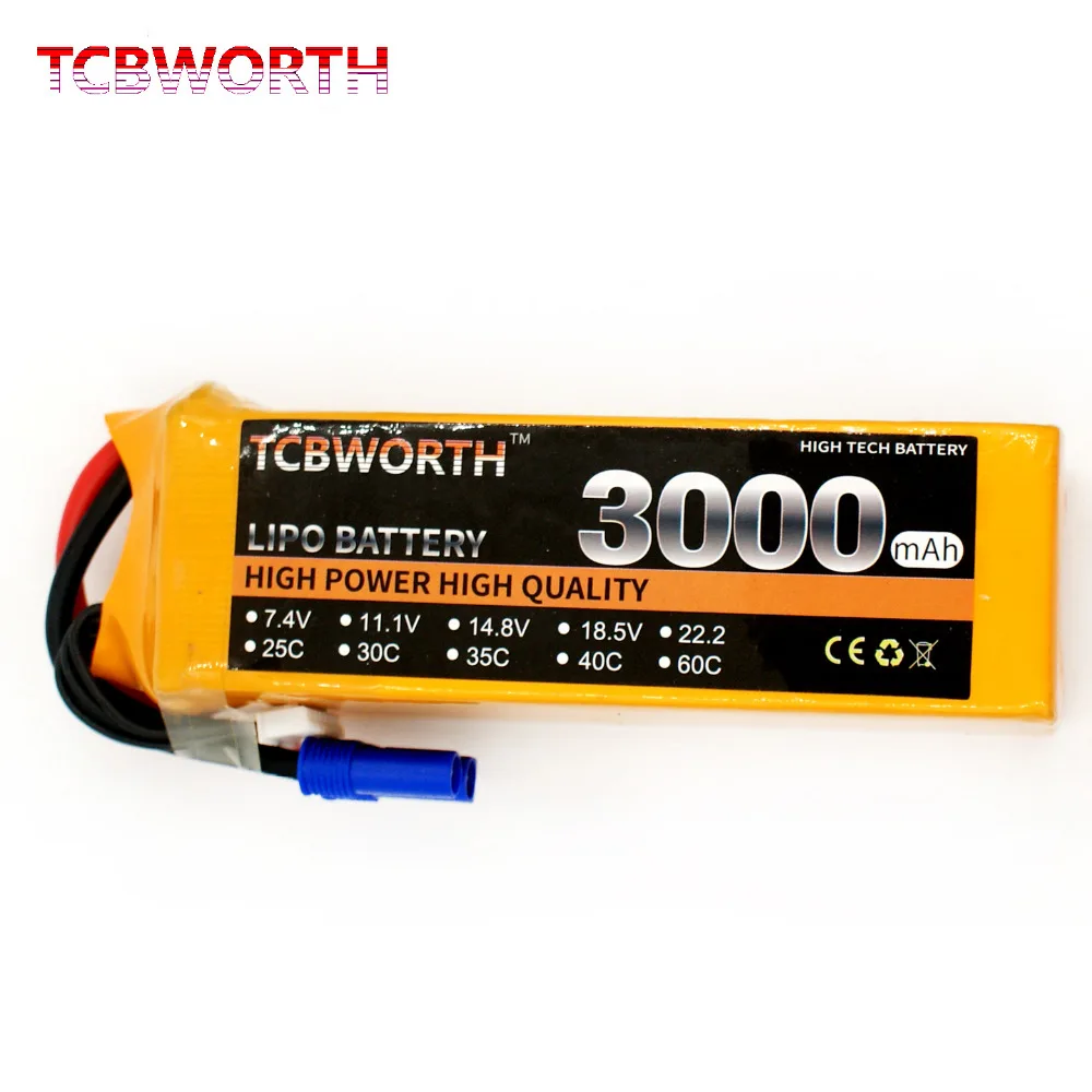 TCBWORTH 4S 14 8 V 3000 мА/ч 40C Max 80C дрона с дистанционным управлением LiPo Батарея для РУ