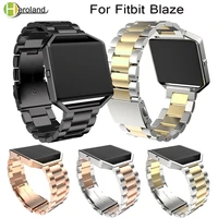 23mm replacement stainless steel wrist watch band strap band for fitbit blaze smart watch black for women men watch accessories