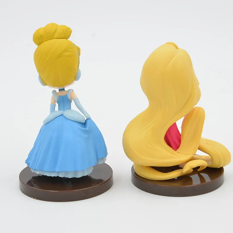 Мини фигурки героев мультфильмов Disney ПВХ 8 шт. 6 см Белоснежка Русалка Ариэль