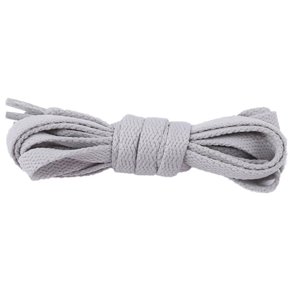 Light Grey 1 пара женских, мужских, детских кроссовок на плоской подошве, беговые шнурки, спортивные, походные, прогулочные, повседневные шнурки, эластичные шнурки, белые шнурки - Цвет: Light Grey