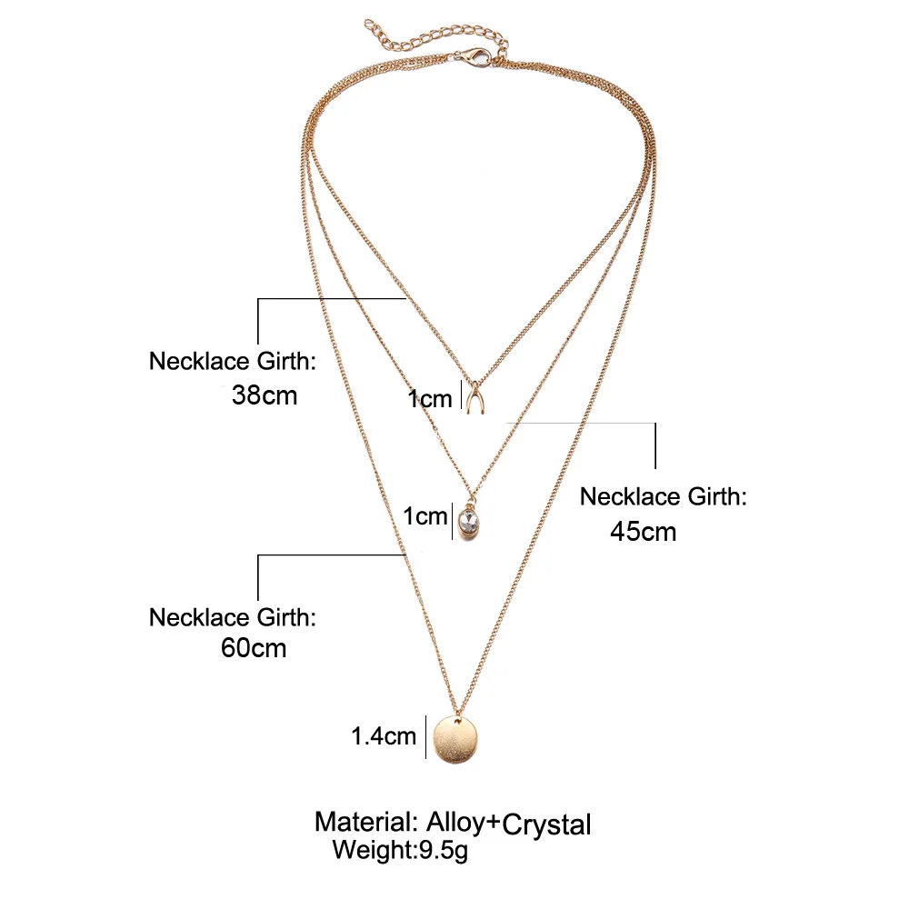 Богемные длинные многослойные ожерелья для женщин девушек золотистого