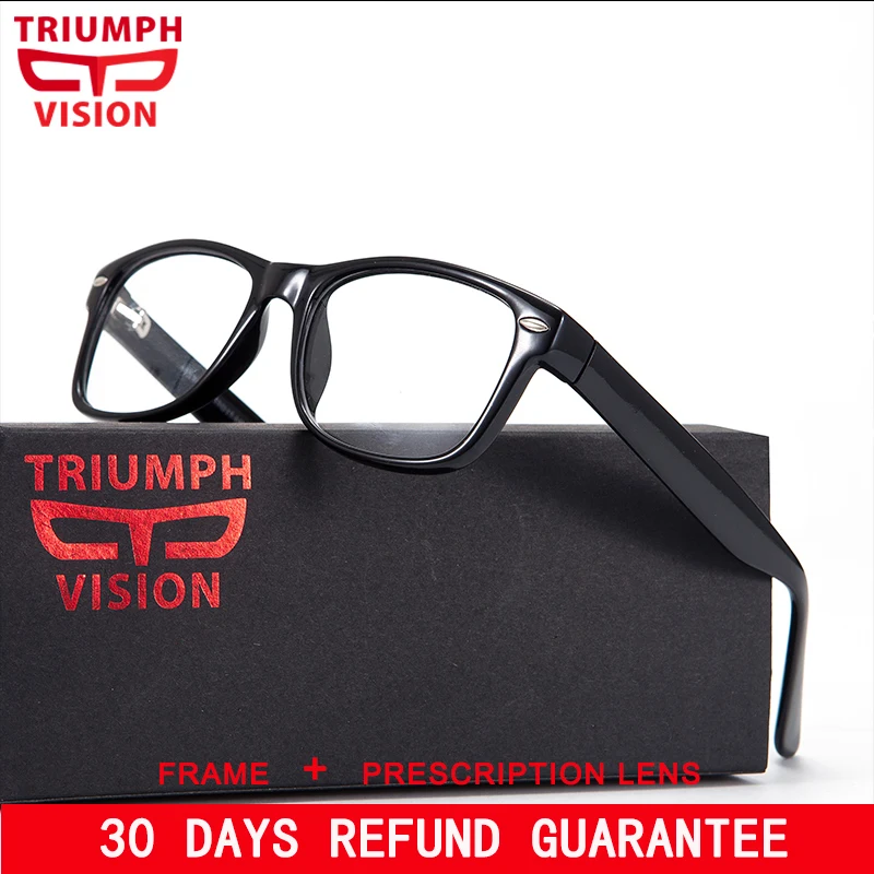 

TRIUMPH VISION Brand Designer Frame Rivet Prescription Glasses Men Photochromic Eyeglasses Anti Blue Ray Computer Glasses Myopia