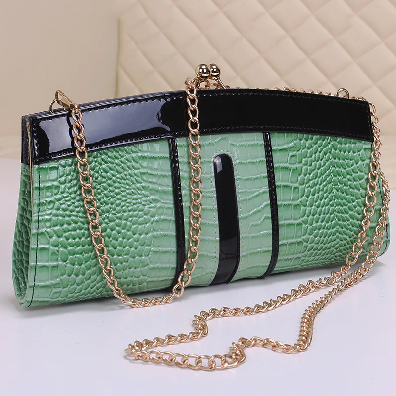 Женская сумка хобо из натуральной кожи аллигатора с цепочкой|evening bags|ladies bagsgenuine