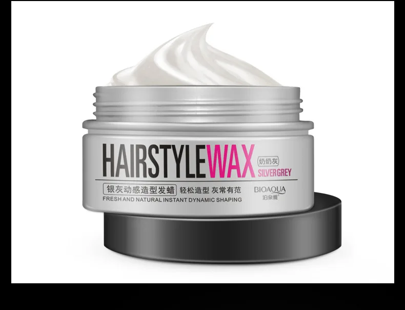 Bioaqua мгновенная краска для волос Pomades воски серое серебро пепельный воск цвет волос воск грязевая одноразовая моделирующая Краска Крем моющийся - Цвет: Светло-серый