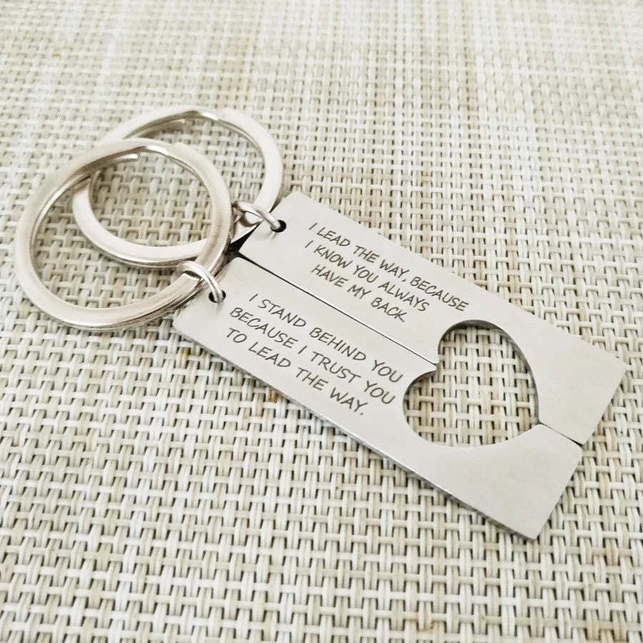 1 пара я стою за вами/Я ведущий путь Брелки для пар подвеска половина сердца