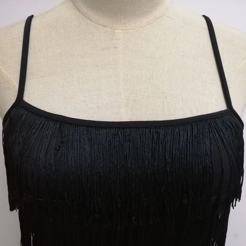 Сексуальное маленькое черное платье для женщин 1920s Roaring Charleston Gatsby платье с бахромой платье 8 ярусная кисточка наряд для вечеринки 20s Костюм