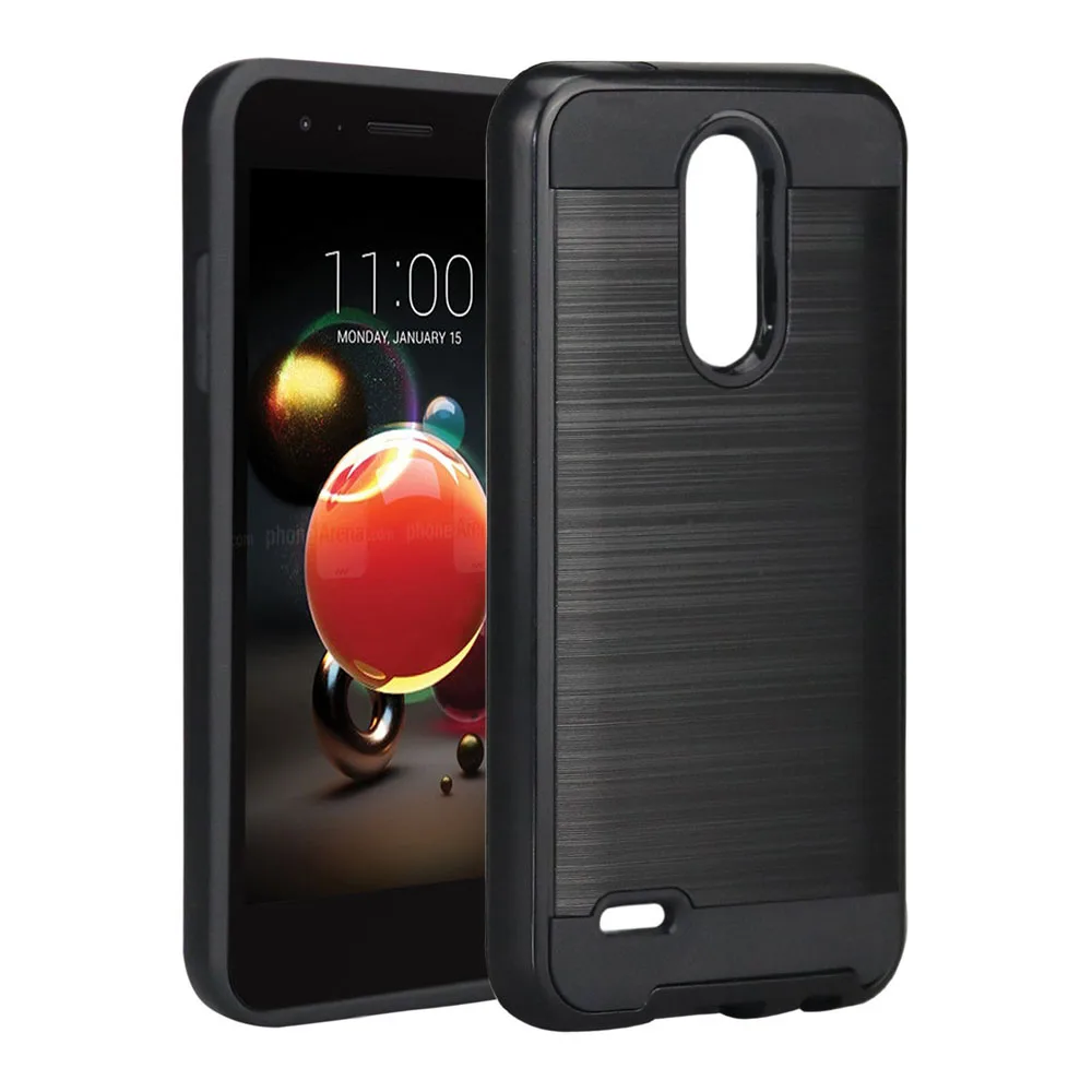 Двухслойный матовый армированный чехол противоударный жесткий для LG K10 2018/K30/Premier