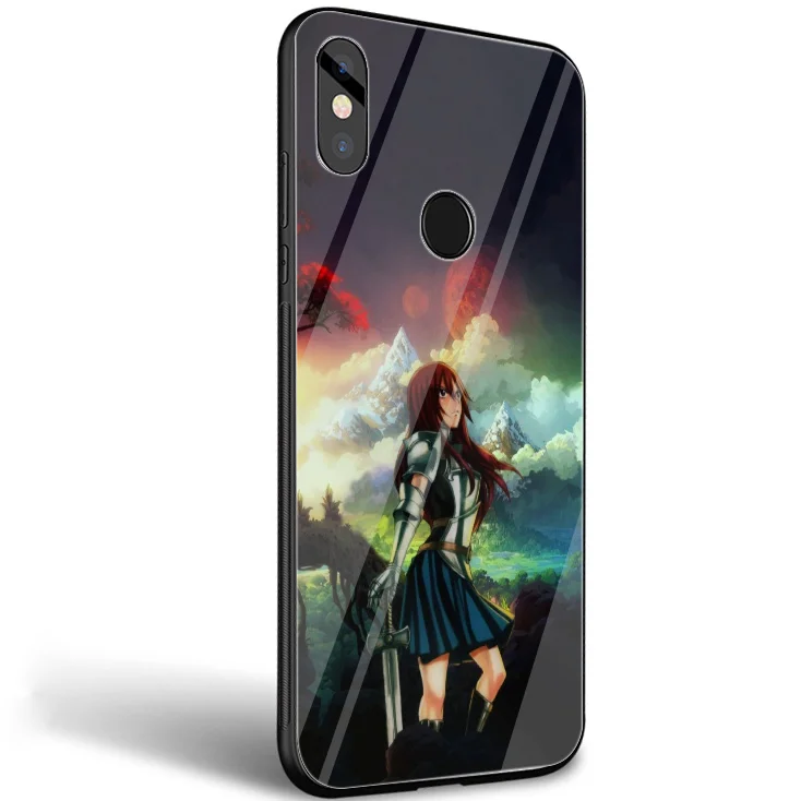 Gerleek стеклянный чехол с хвостом феи для Xiaomi Mi 8 Lite 9 A1 A2 Redmi Note 5 6 7 Pro 6A 4X pocophone