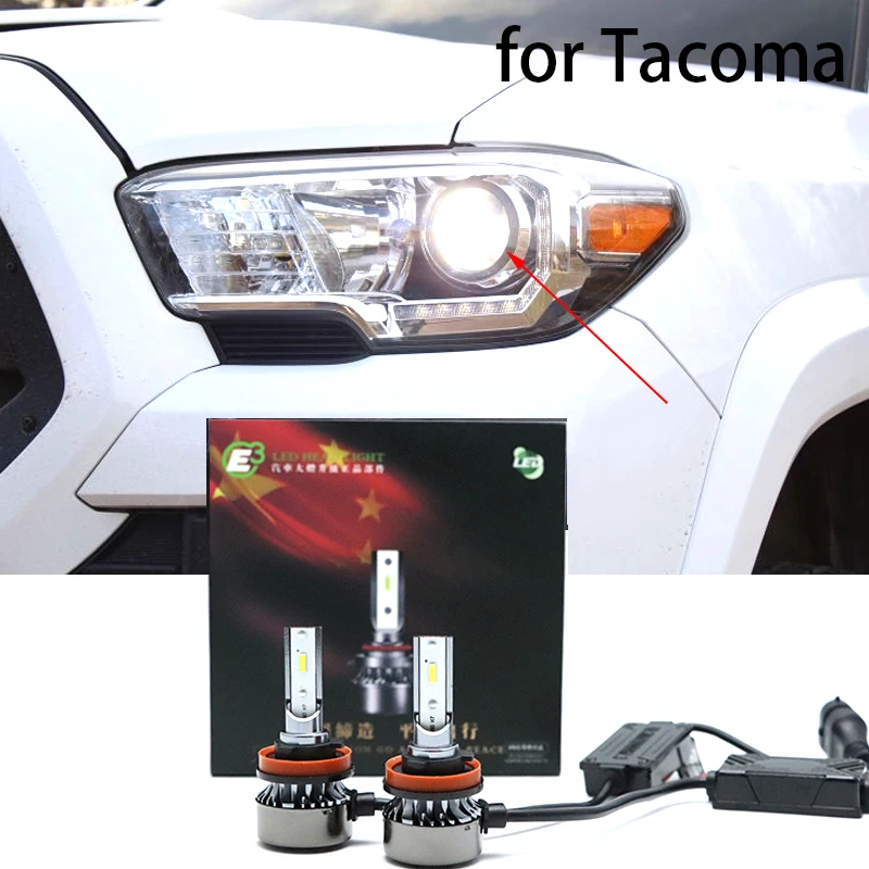

2pcs Super bright 55W 6000K white H11 Car HeadLight Lamp for 2016-2018 Toyota Tacoma Low Beam car styling