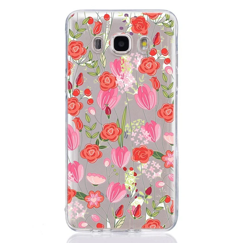 Для Samsung Galaxy A3 A5 2016 2017 prime J1 J2 J3 J5 J7 TPU цветной мягкий чехол с рисунком розы Desig Fundas C333