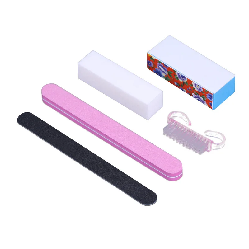 5 шт. пластиковый Маникюрный Инструмент для ногтей набор кистей прочный