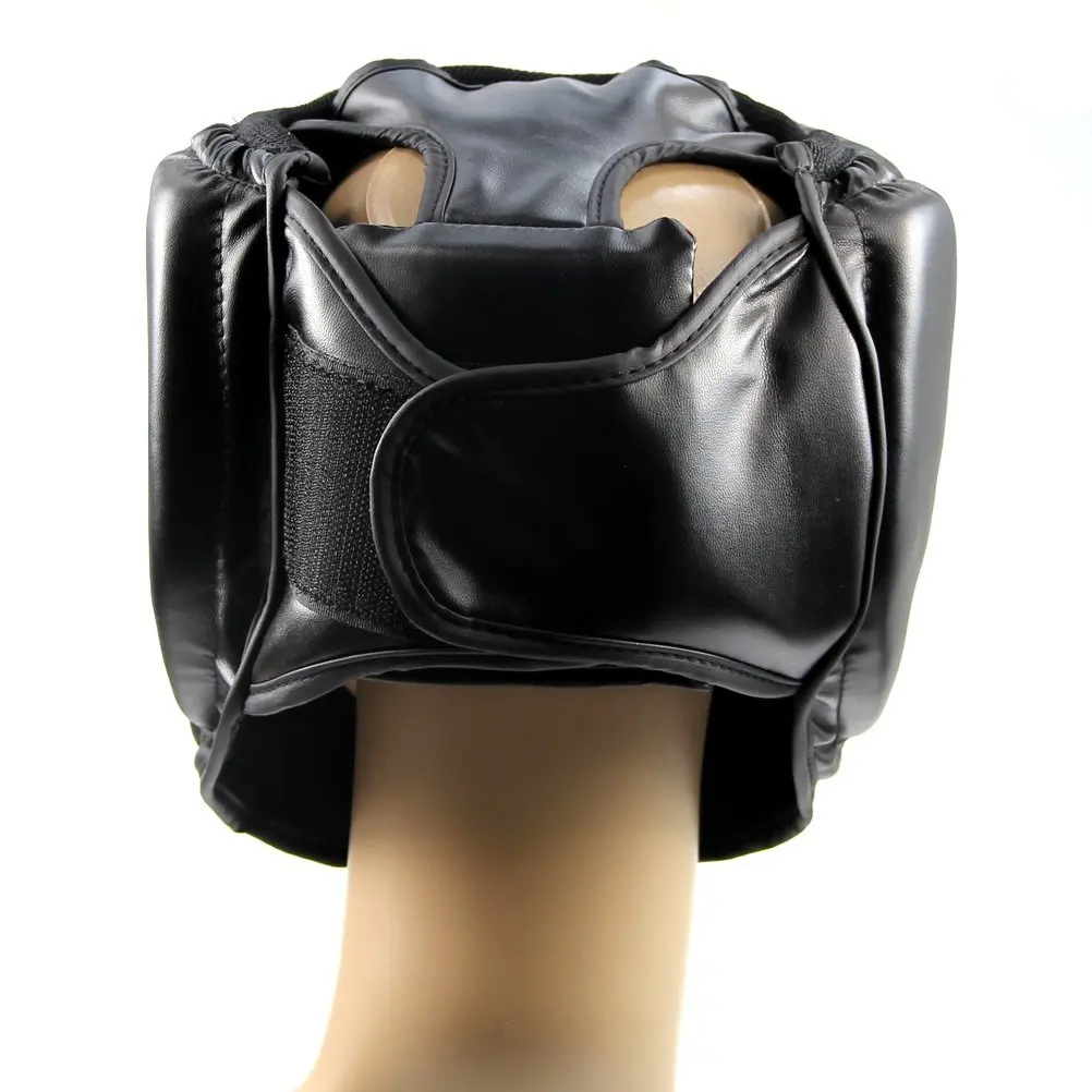 

10X Wholesale Black Good Headgear Head Guard Training Helmet Kick Boxing Protection Gear