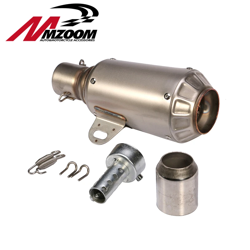 Mzoom Titanium Нержавеющая сталь 51 мм мотоциклетные слипоны GP выхлопной трубы Системы
