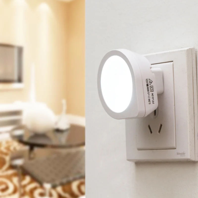 Adeeing светодиодный датчик Ночной свет яркость настенный штекер света