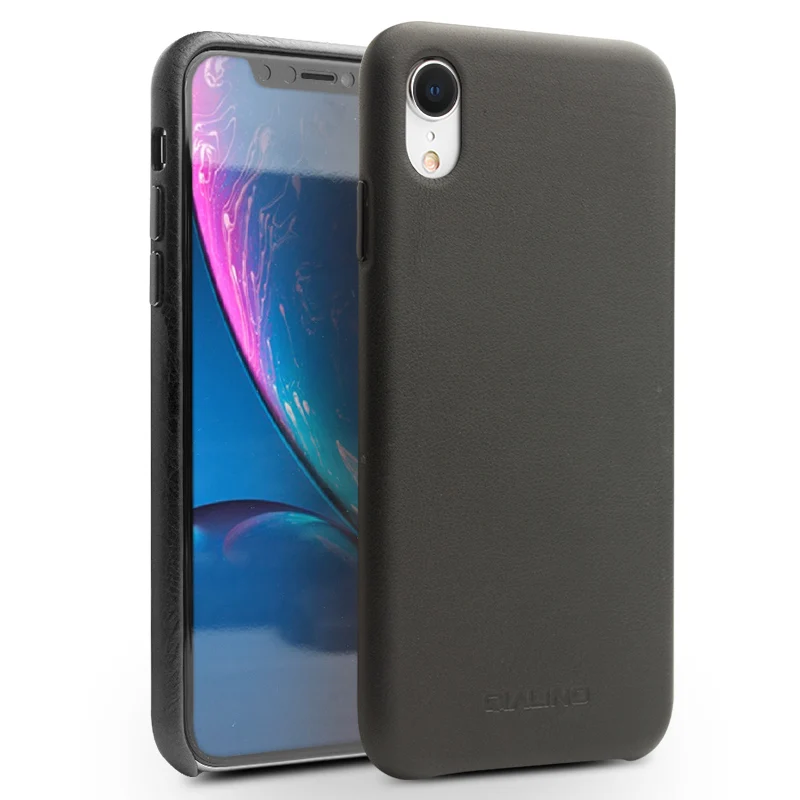 Стильный чехол QIALINO из натуральной кожи для Apple iphone XR ультратонкий противоударный