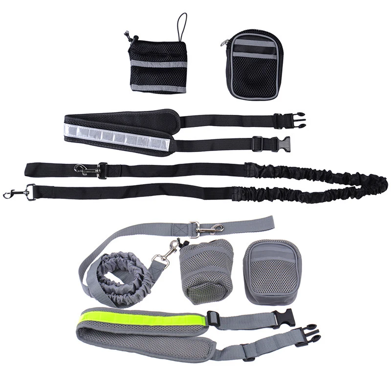 Многофункциональный эластичный нейлоновый ремень для собак поводок с