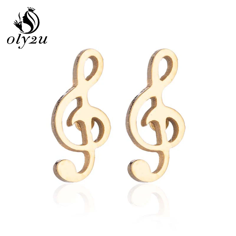 Oly2u золотые серьги гвоздики из нержавеющей стали для женщин oorbellen модные