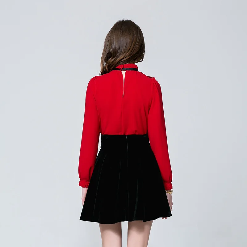 Высокое качество 2017 модная новинка осень Подиумные дизайнерские рубашки для