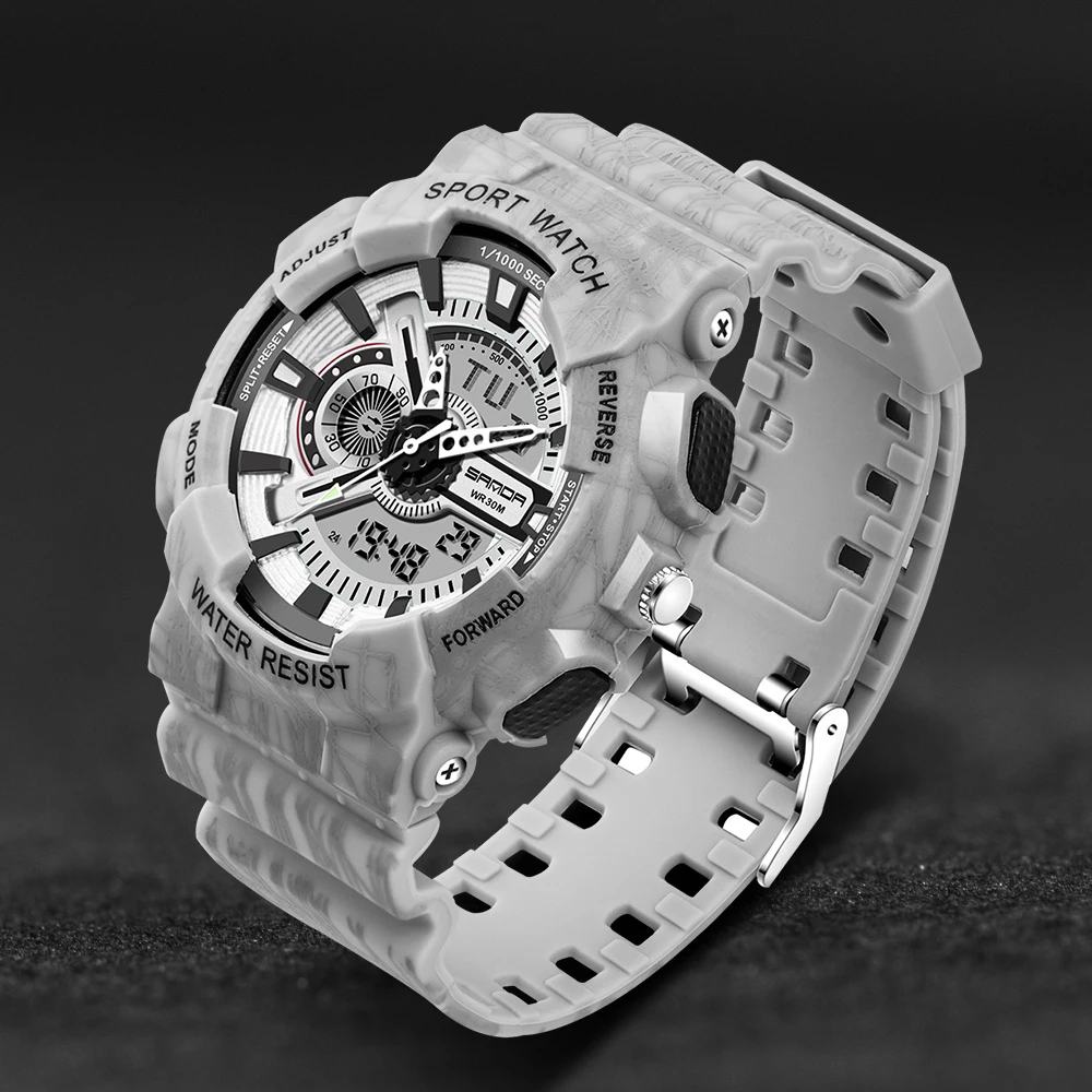 Женские модные часы 2017 женские Брендовые повседневные спортивные светодиодные