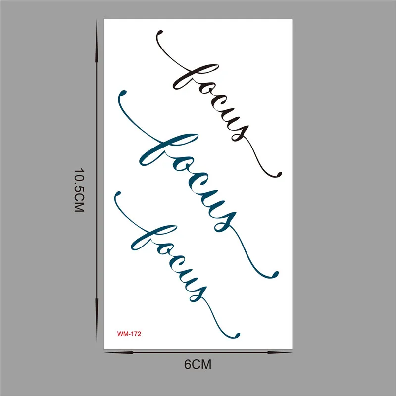 3 Focus оригинальный слово бренд Новые Модные непромокаемые временные татуировки