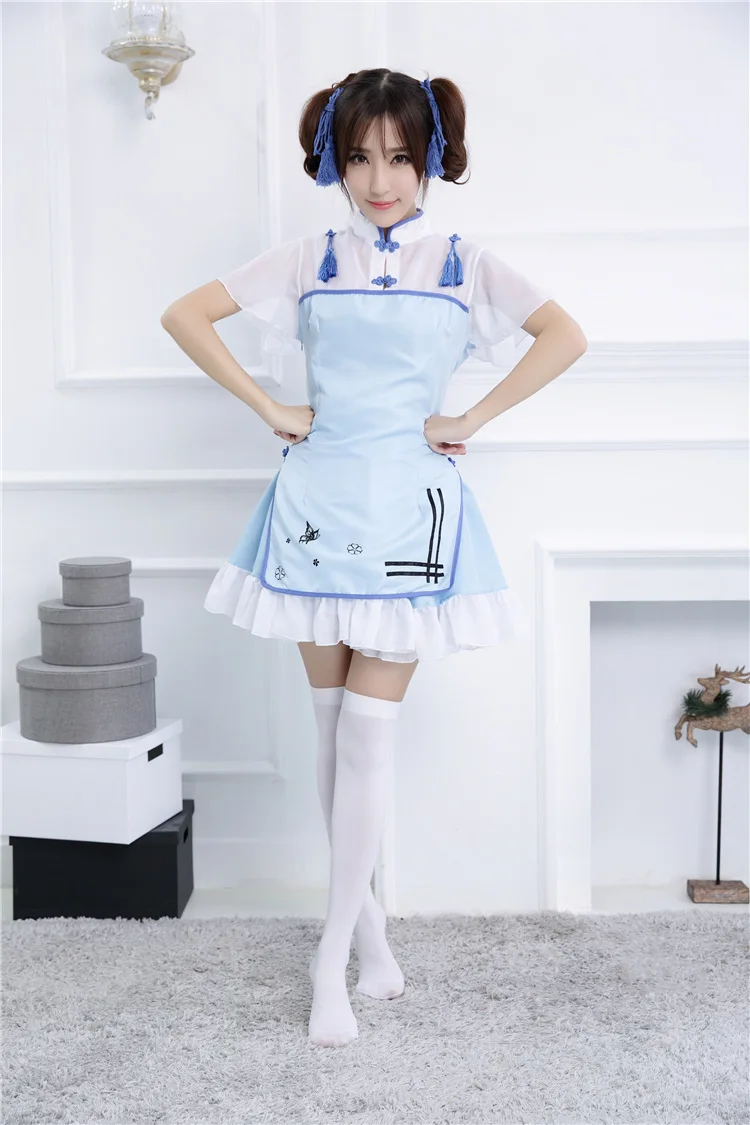 Винтажное кимоно 2018 костюм для косплея японское аниме платье горничной модное