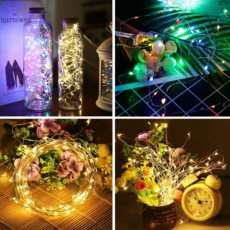 Anpro медная проволока Батарейная коробка Рождественская проволочная лампа