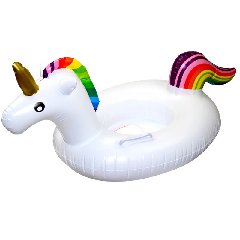 unicorn Единорог плавает детский бассейн надувные Мультяшные животные водные развлекательные игрушки кольца жизни буй сохранить ручка для сиденья пляж - Цвет: unicorn