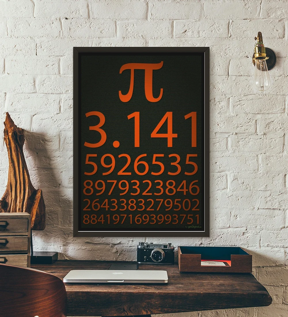 Pi Математика 3 14 плакат искусство стены холст фотокартины маслом без рамки | Дом и