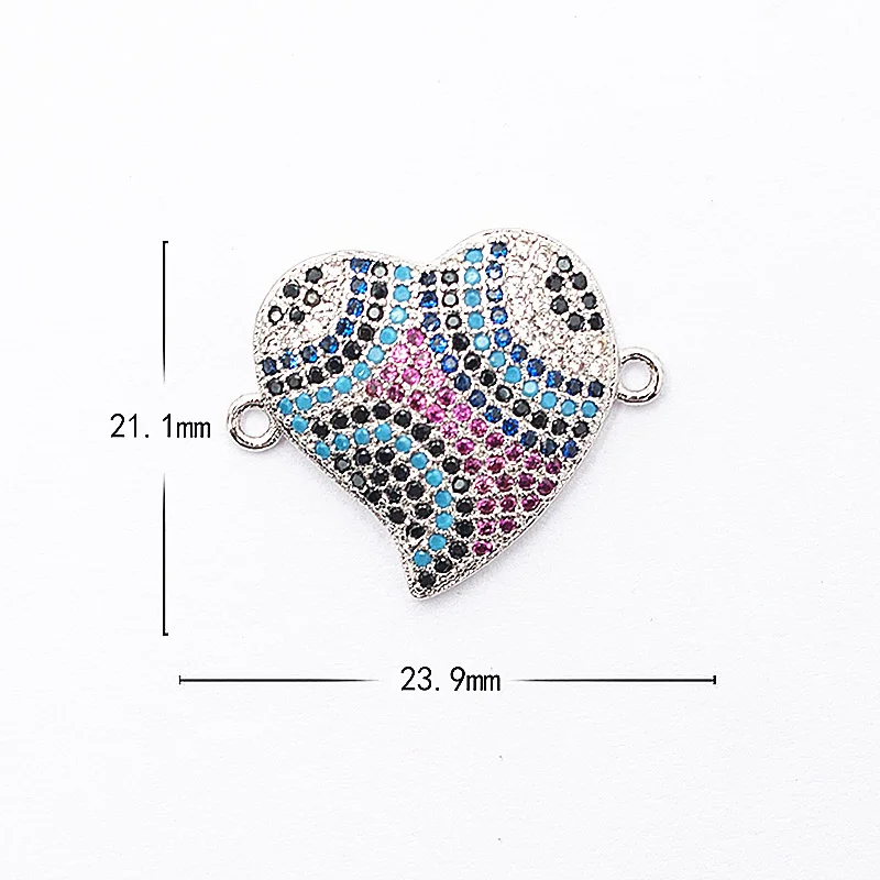ZSS041 Complete animal charms bracelet jewelry connector accessories for diy bracelet making copper zircon micro pave cz wholesale - Цвет: ZSS041