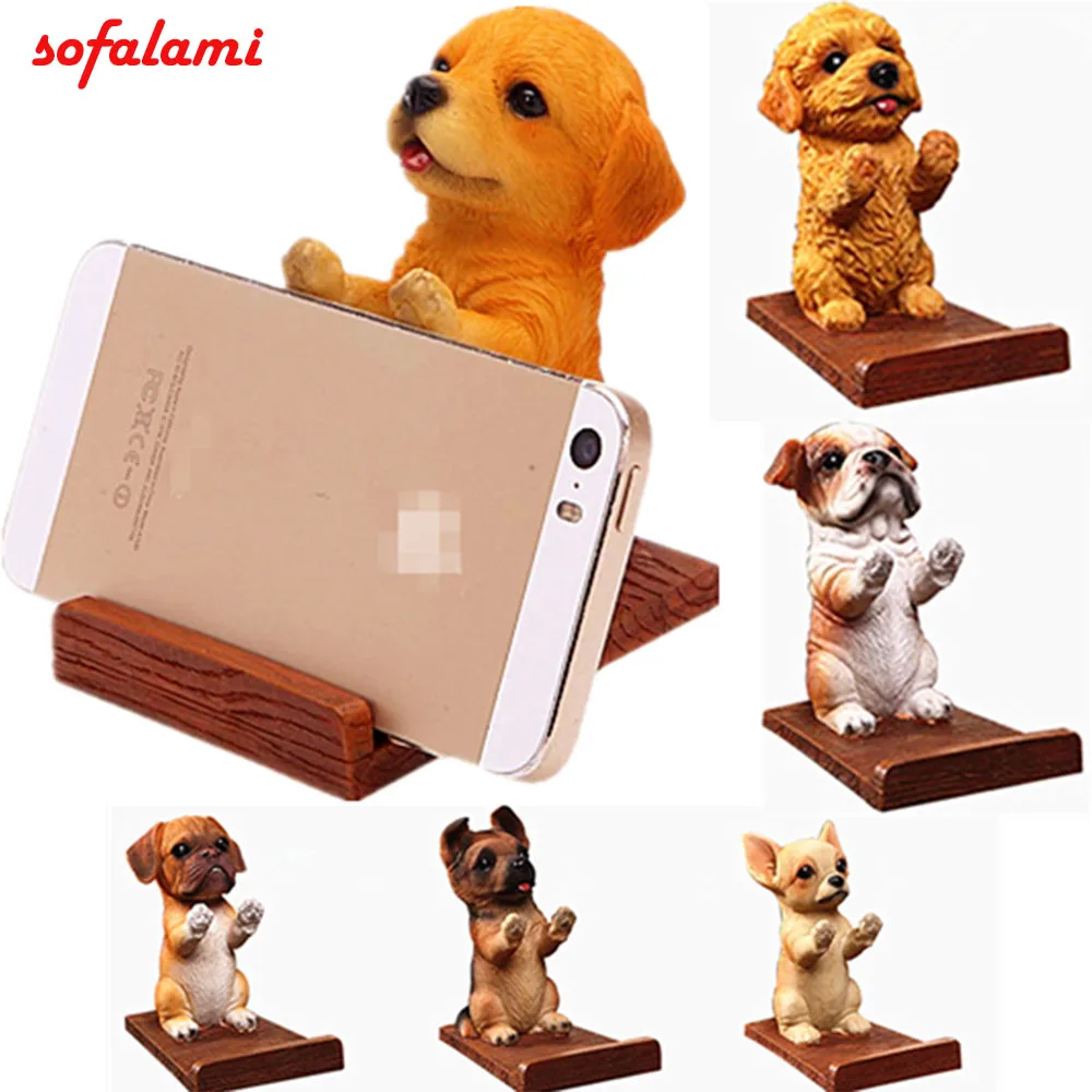 Универсальный держатель для сотового телефона деревянная зернистая смола милое