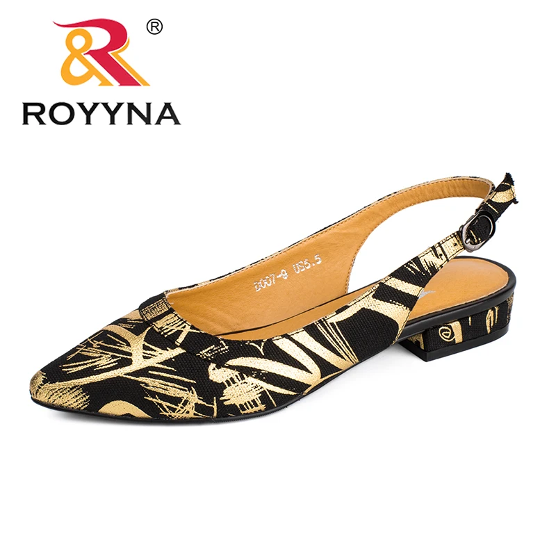 ROYYNA/новые модные стильные женские туфли-лодочки с острым носком Женские