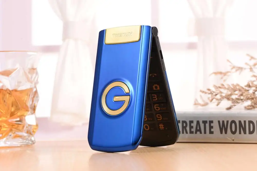 Blue FSMART TKEXUN G3 G9000 роскошный мобильный телефон 1600 мАч батарея две sim-карты 1.3MP Bluetooth FM радио фонарик SOS мобильный телефон - Цвет: Blue