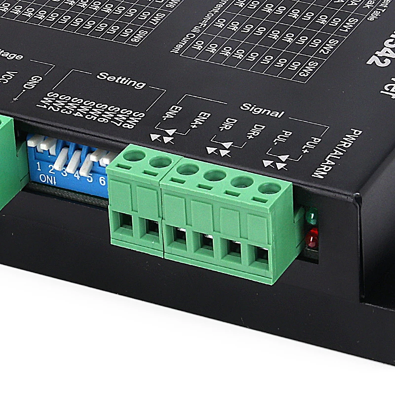 Драйвер шагового двигателя 24 48VDC 4.2A DM542 DSP Digital для 57 86 2 фазный CNC лучшего