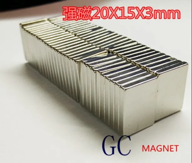 20x15x3 блок магнит сильный квадратный NdFeB редкоземельный Неодимовый 20*15*3 10